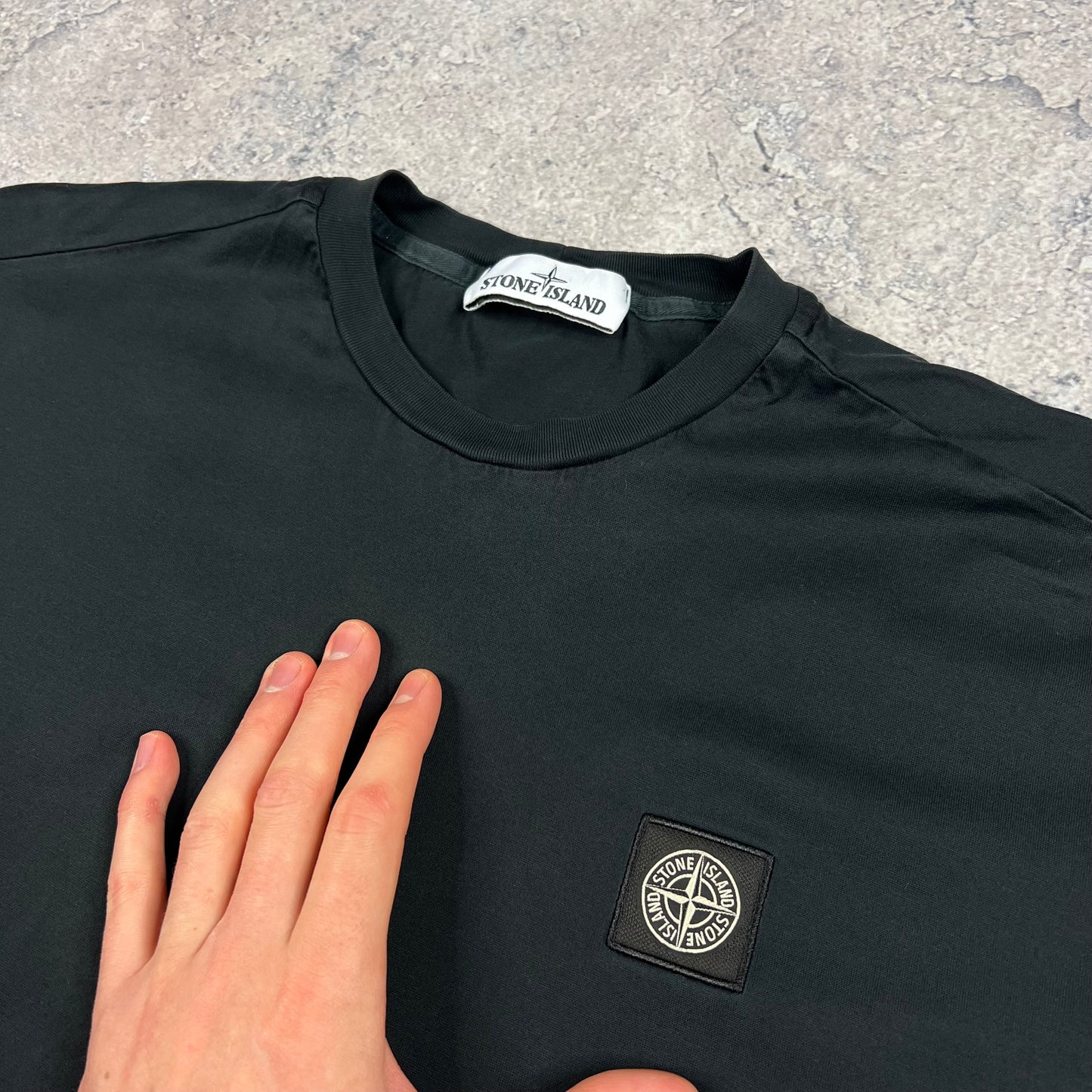 Stone Island Navy Patch T-Shirt Large 21.5”