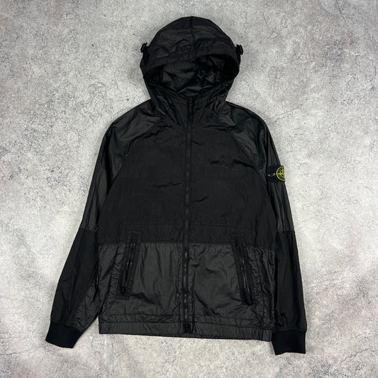 Stone Island Black Nylon Metal Watro Jacket Medium 22.5”