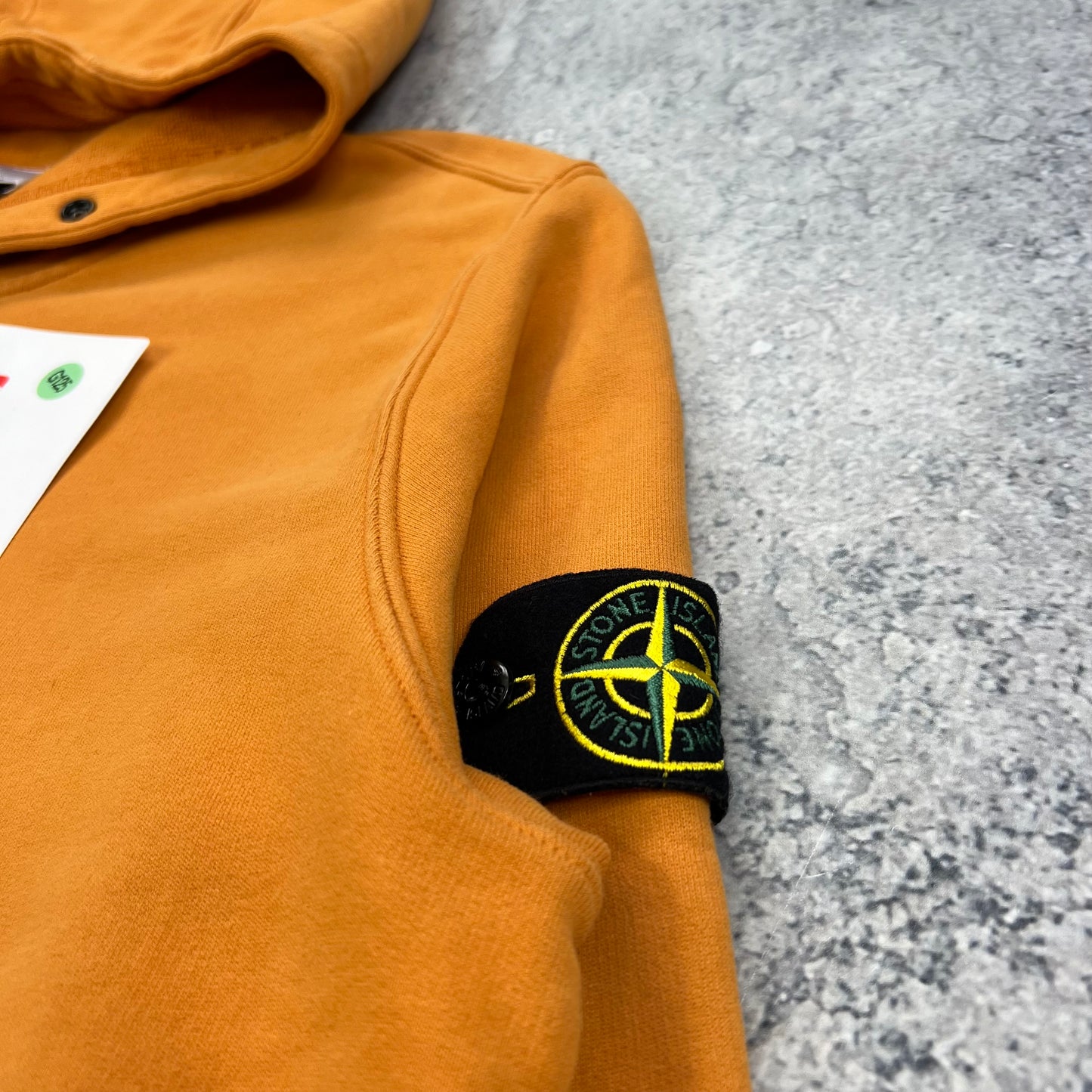 Stone Island Orange Pullover Hoodie Large 23” BNWT