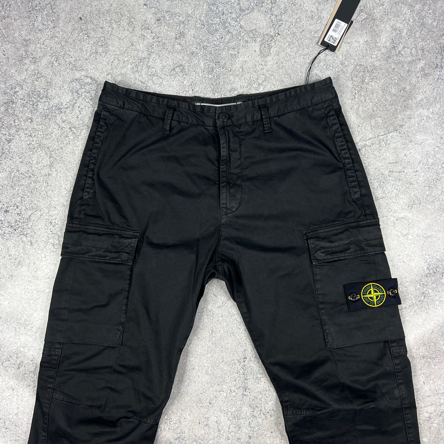 Stone Island Black Regular-T Cargo Trousers W34” BNWT