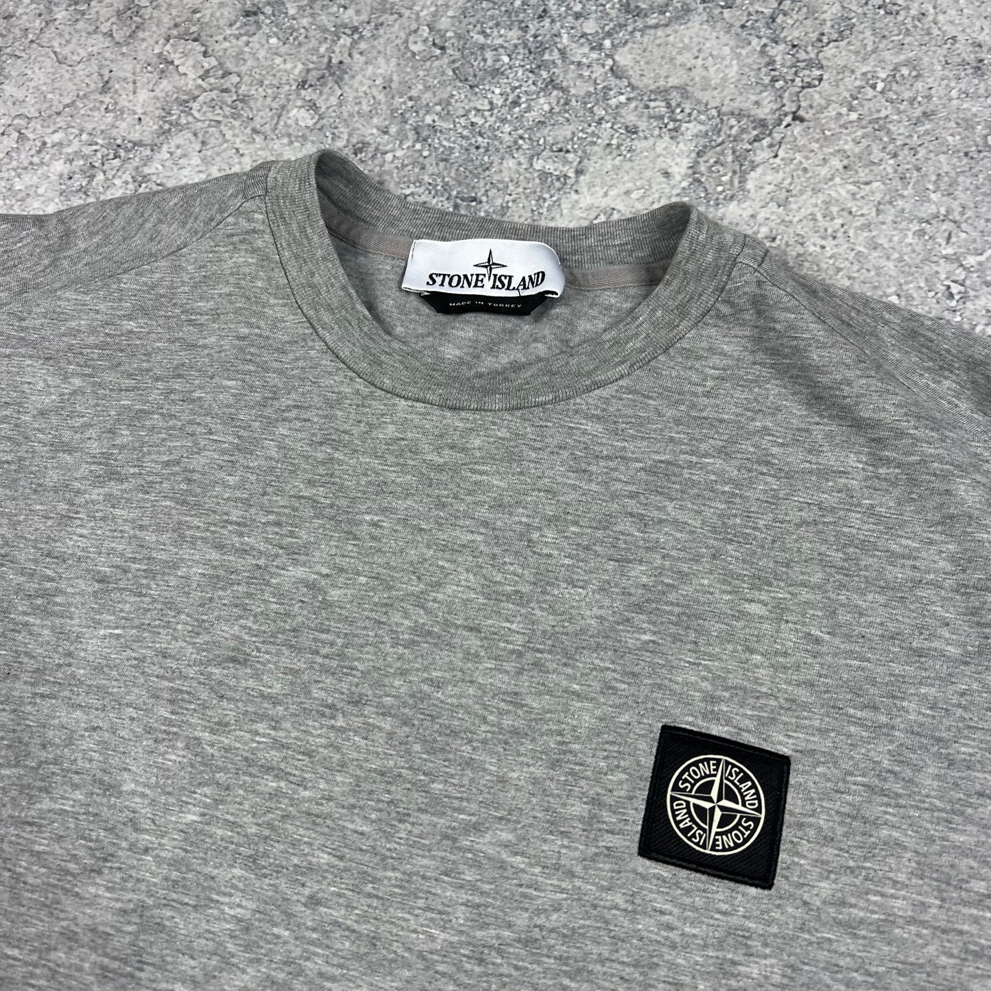 Stone Island Grey Patch T-Shirt Medium 19.5”