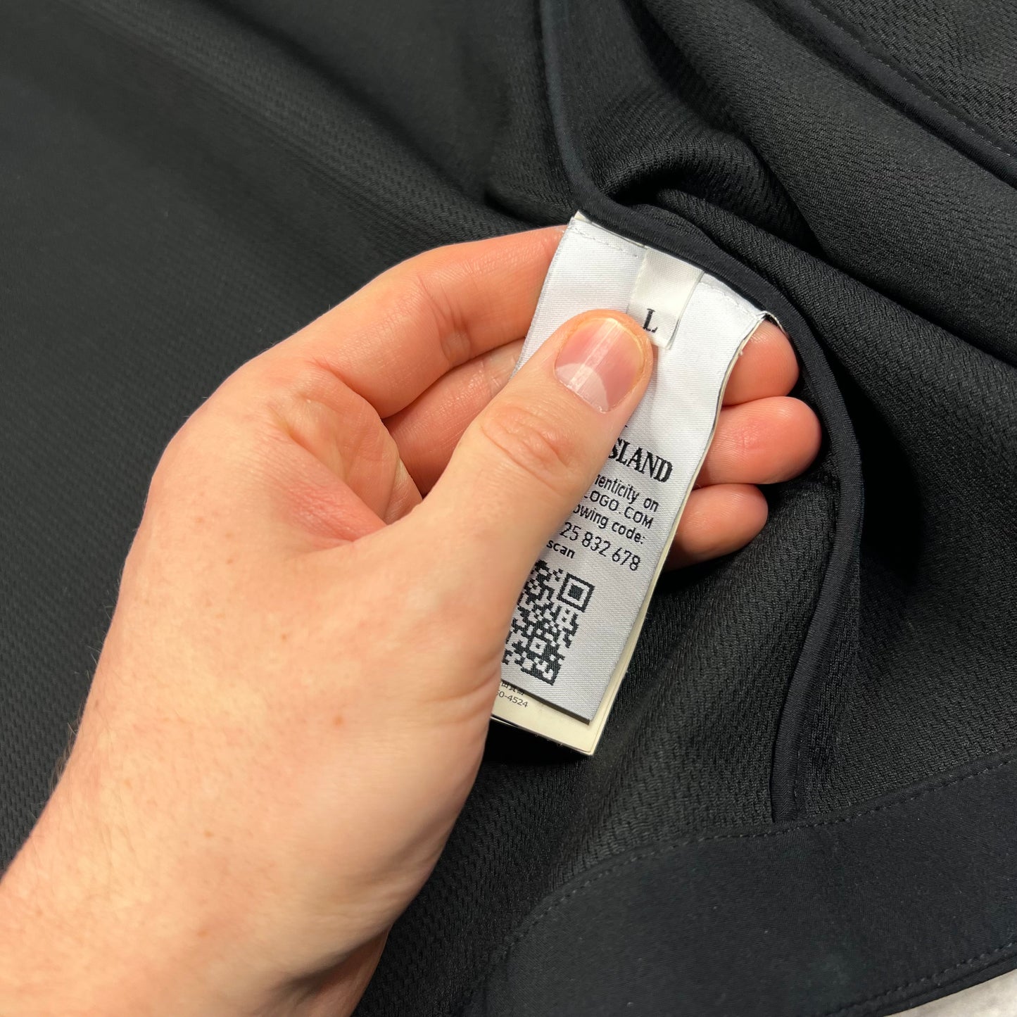 Stone Island Black Softshell Jacket Large 23”