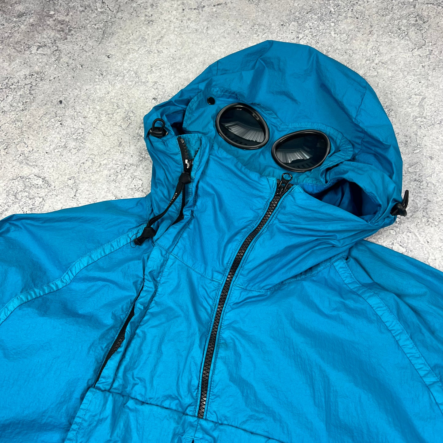 CP Company Blue Nyfoil Watchviewer Goggle Jacket Size 54- XL/XXL 24”