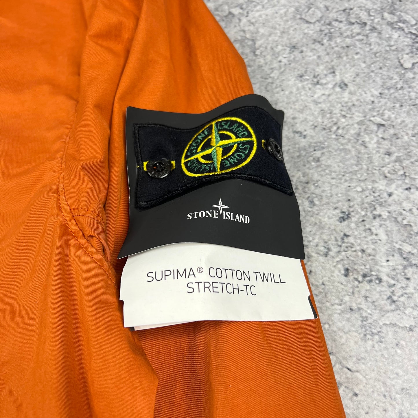 Stone Island Orange Supima Cotton Twill Jacket XXL 25” BNWT