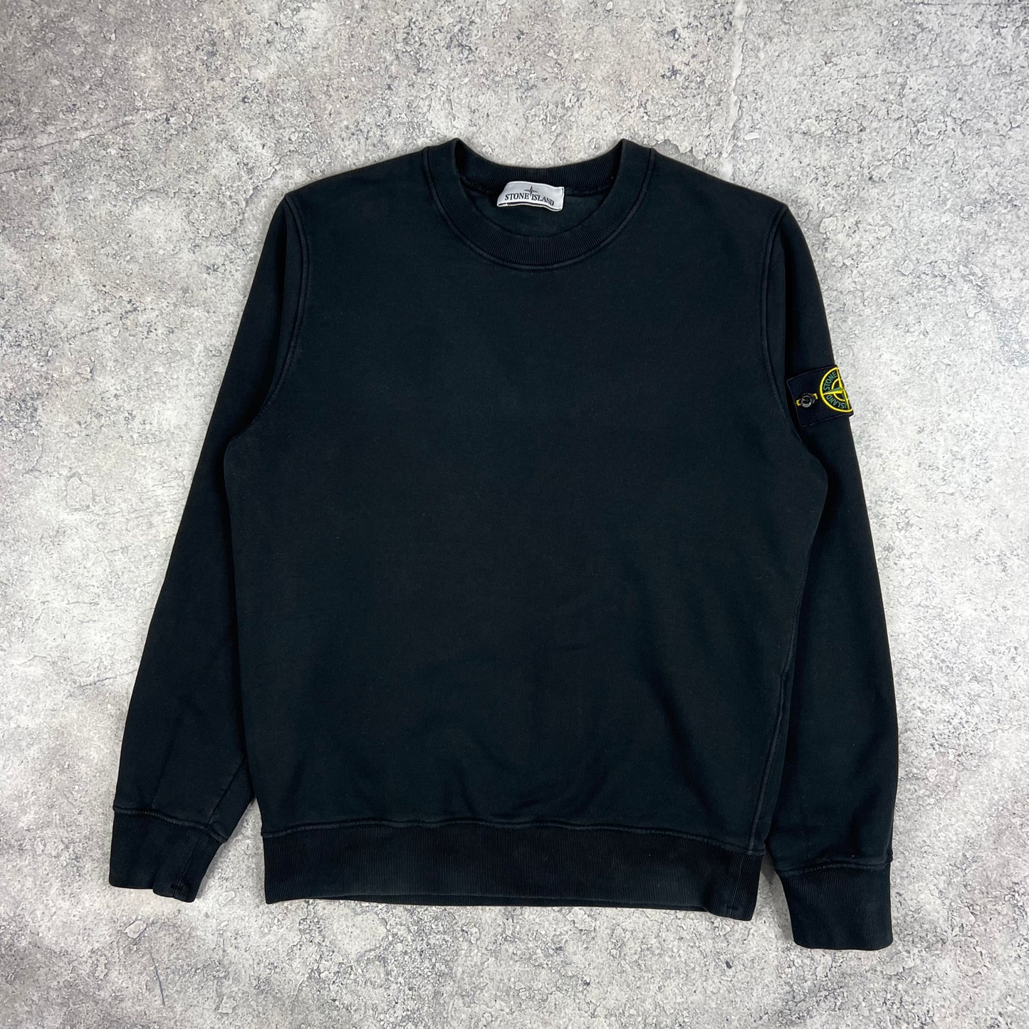 Stone Island Black Sweatshirt Medium 22.25”