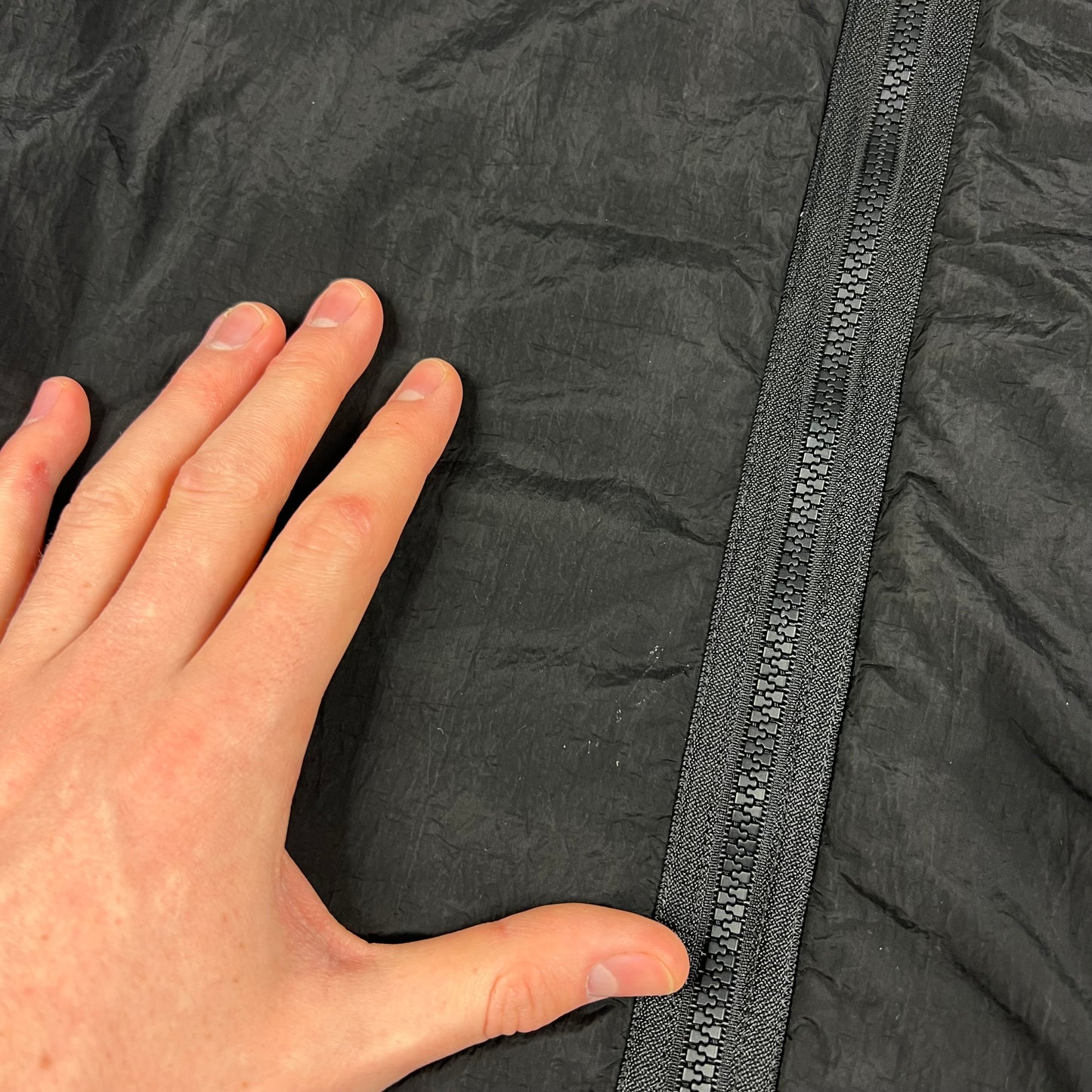 Stone Island Black Nylon Metal Primaloft Hooded Knit Jacket Large 23”