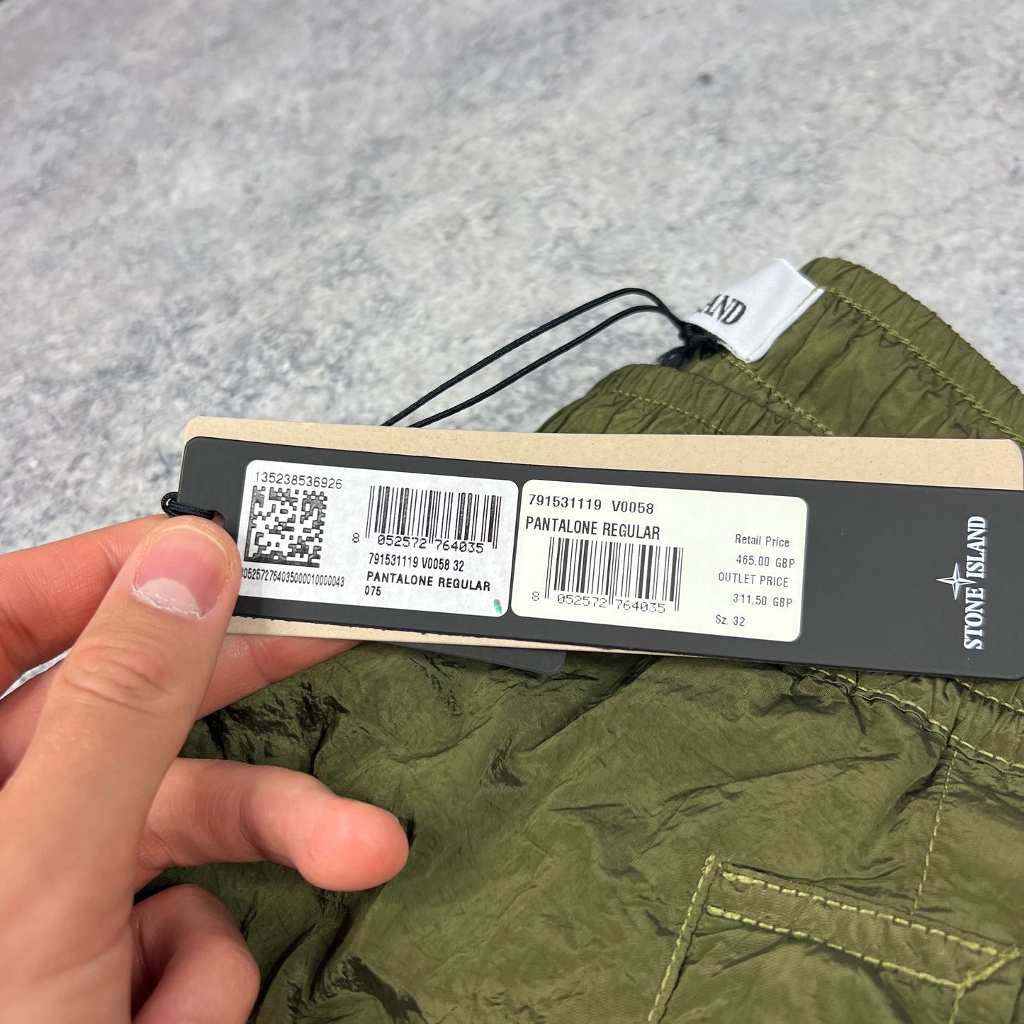 Stone Island Green Nylon Metal Cargo Trousers W32” BNWT