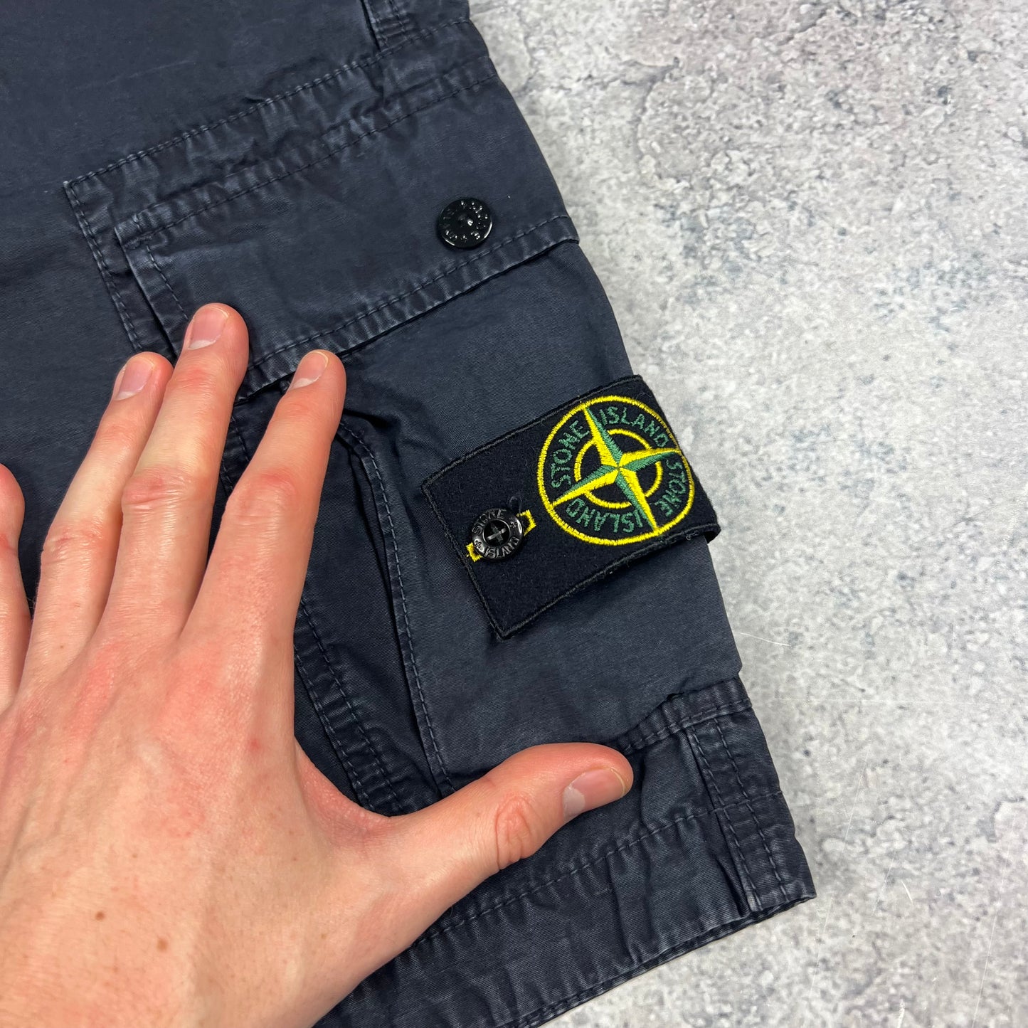 Stone Island Navy Cargo Shorts W34”
