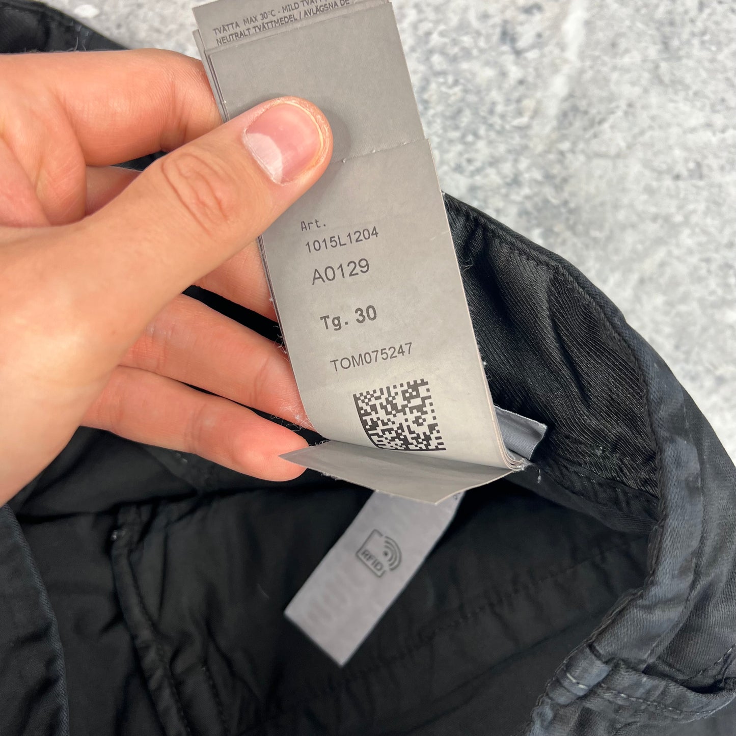 Stone Island Black Slim Cargo Shorts W30”