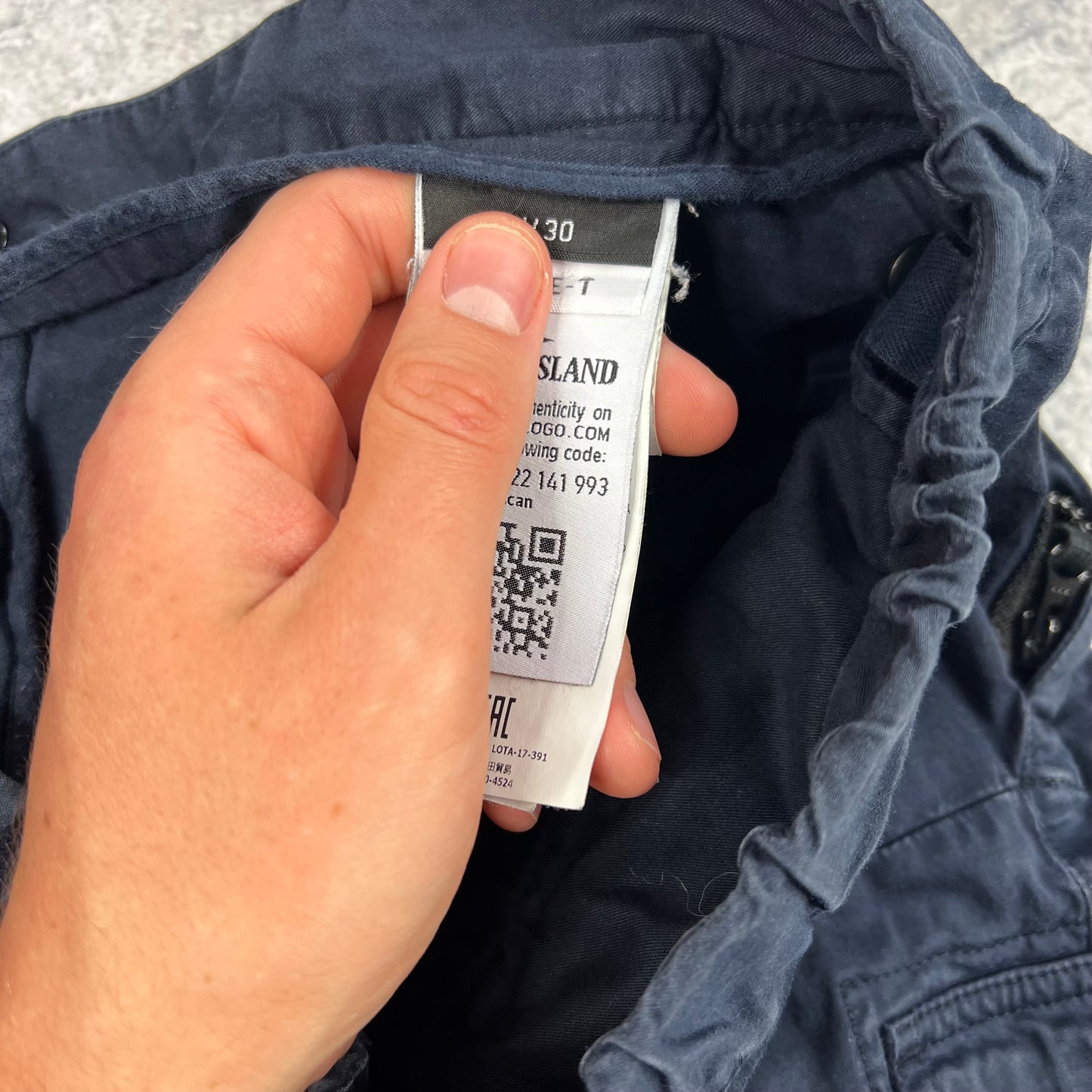 Stone Island Navy Cargo Trousers W30”