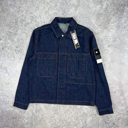 Stone Island Indigo Denim Rinsed Jacket Large 23” BNWT