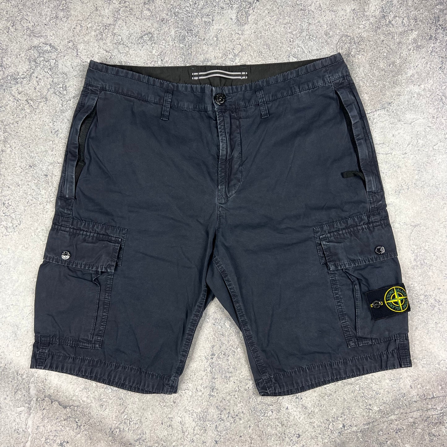 Stone Island Navy Cargo Shorts W34”