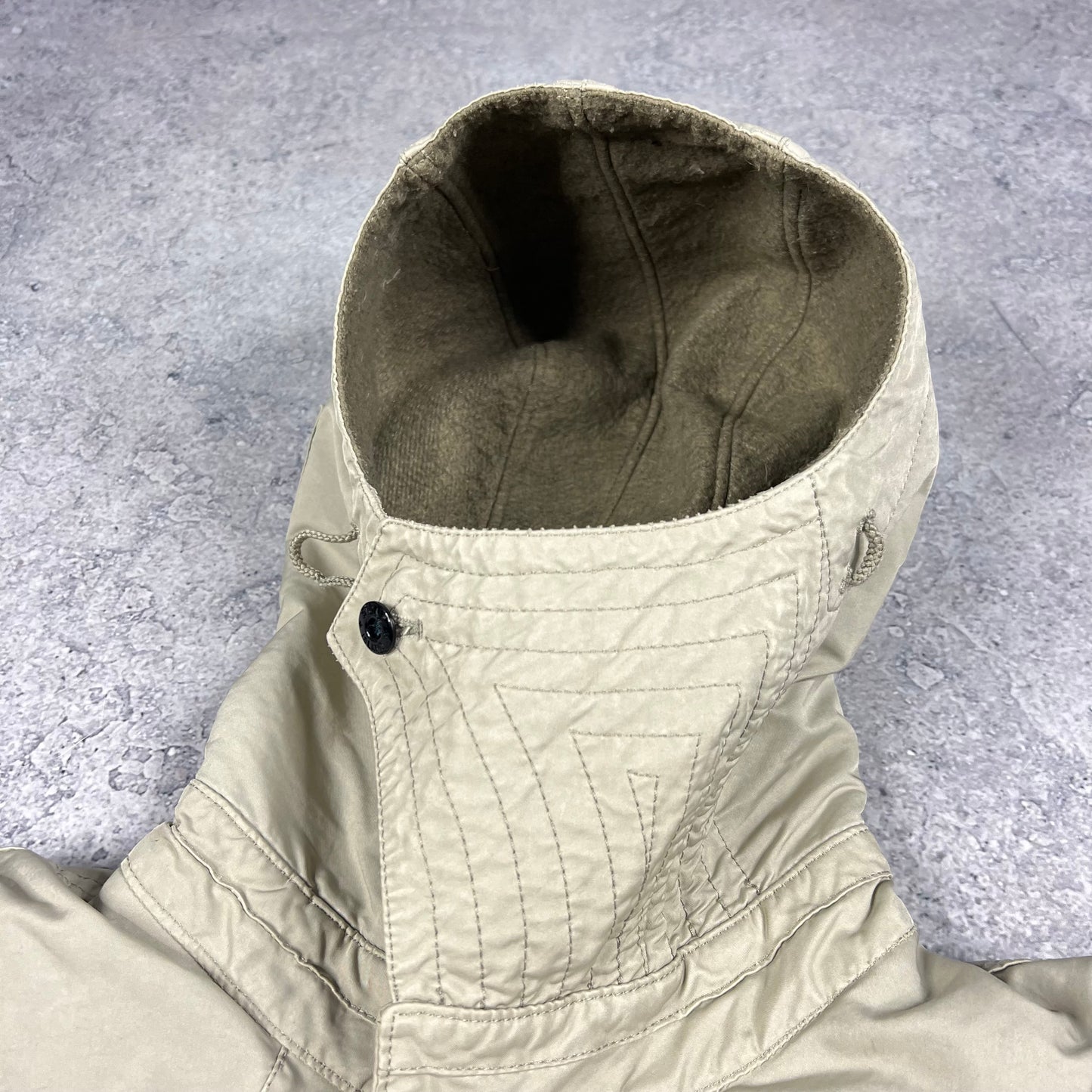 Stone Island Beige David TC Hooded Jacket Large 22”