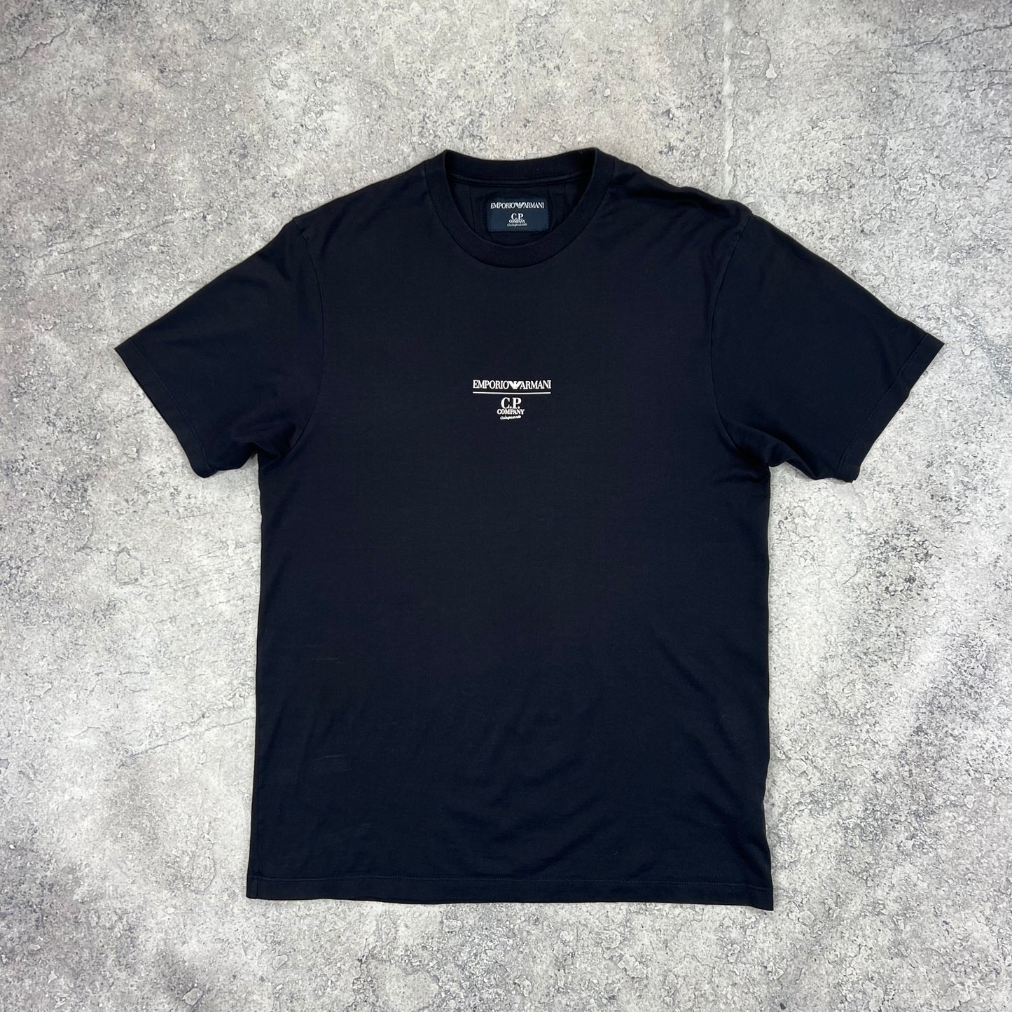 CP Company x Armani Navy T-Shirt Medium 20”