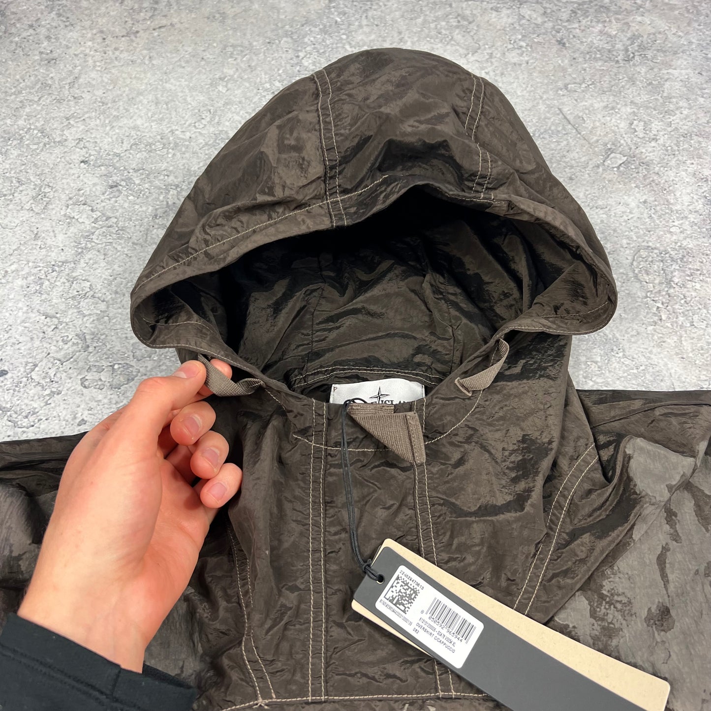 Stone Island Brown Camo Nylon Metal Smock XL 24” BNWT