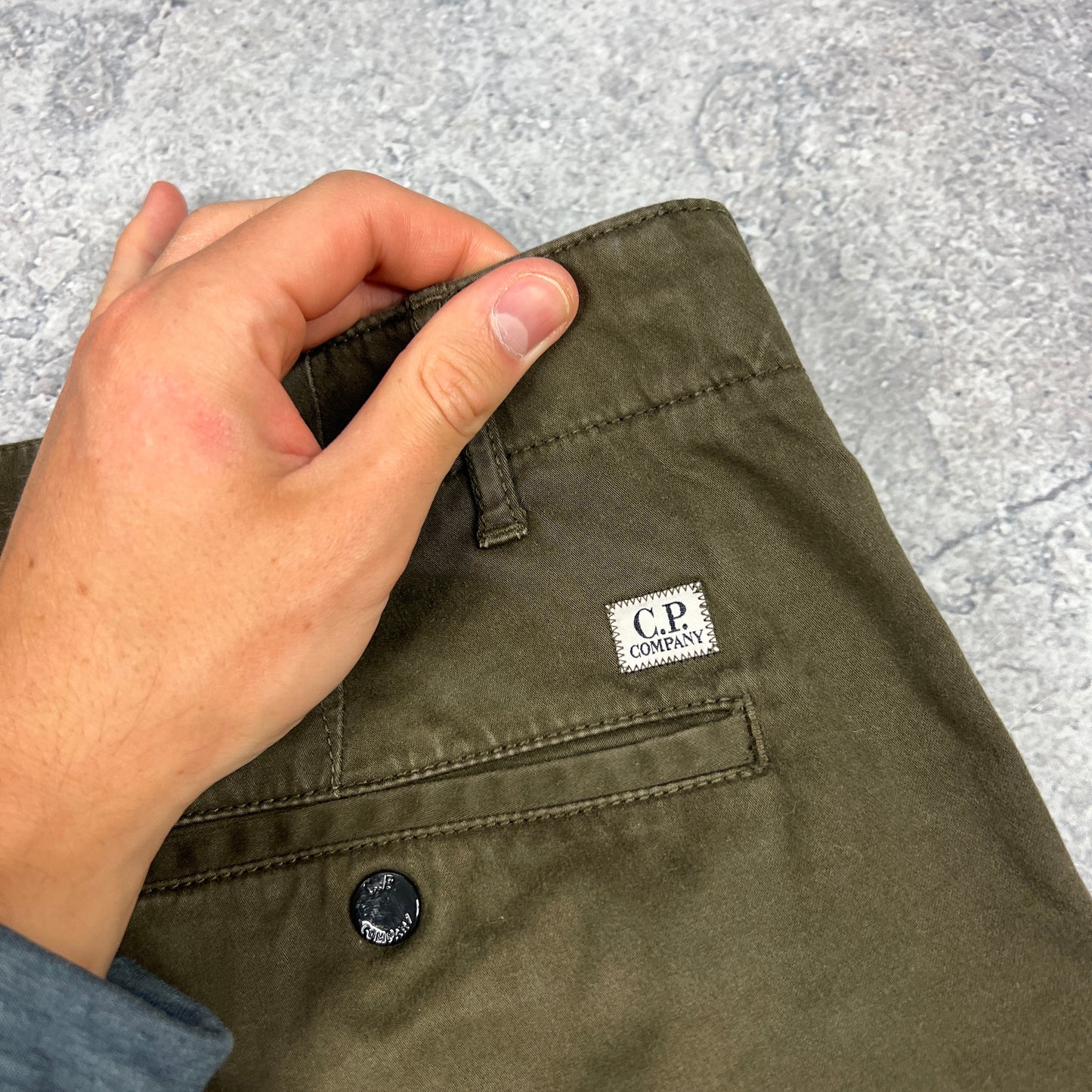 CP Company Khaki Lens Cargo Trousers Size 50- W36”