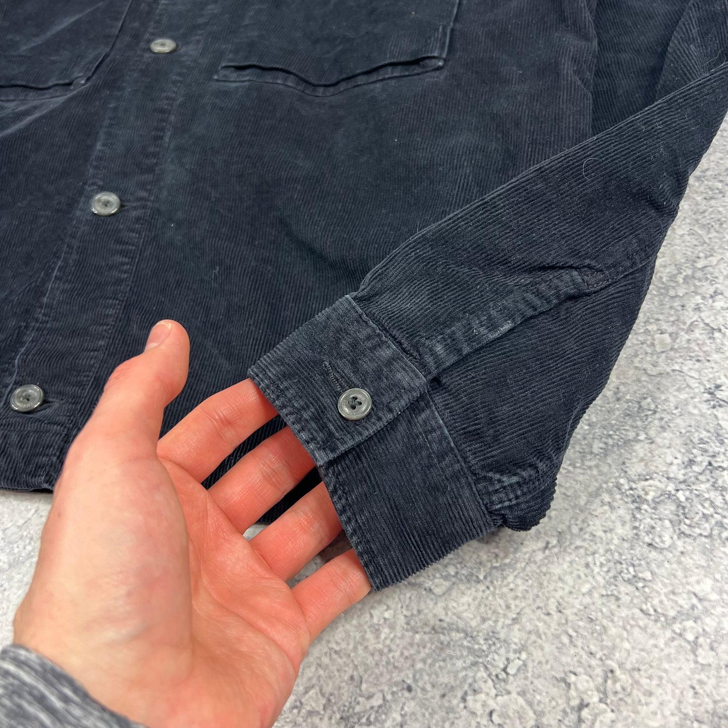 CP Conpany Navy Cord Lens Overshirt Medium 20.75”