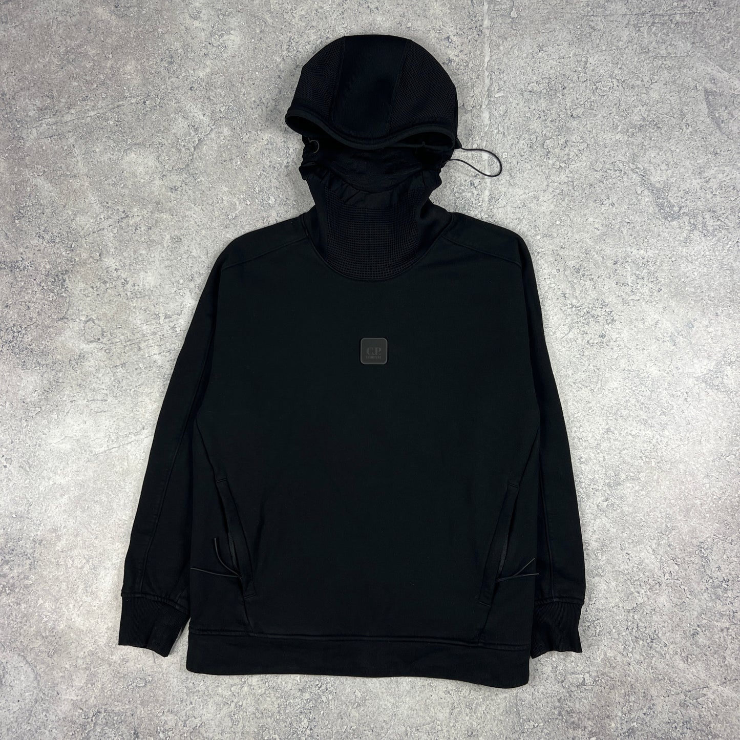 CP Company Black Metropolis Balaclava Hoodie Medium 21.5”