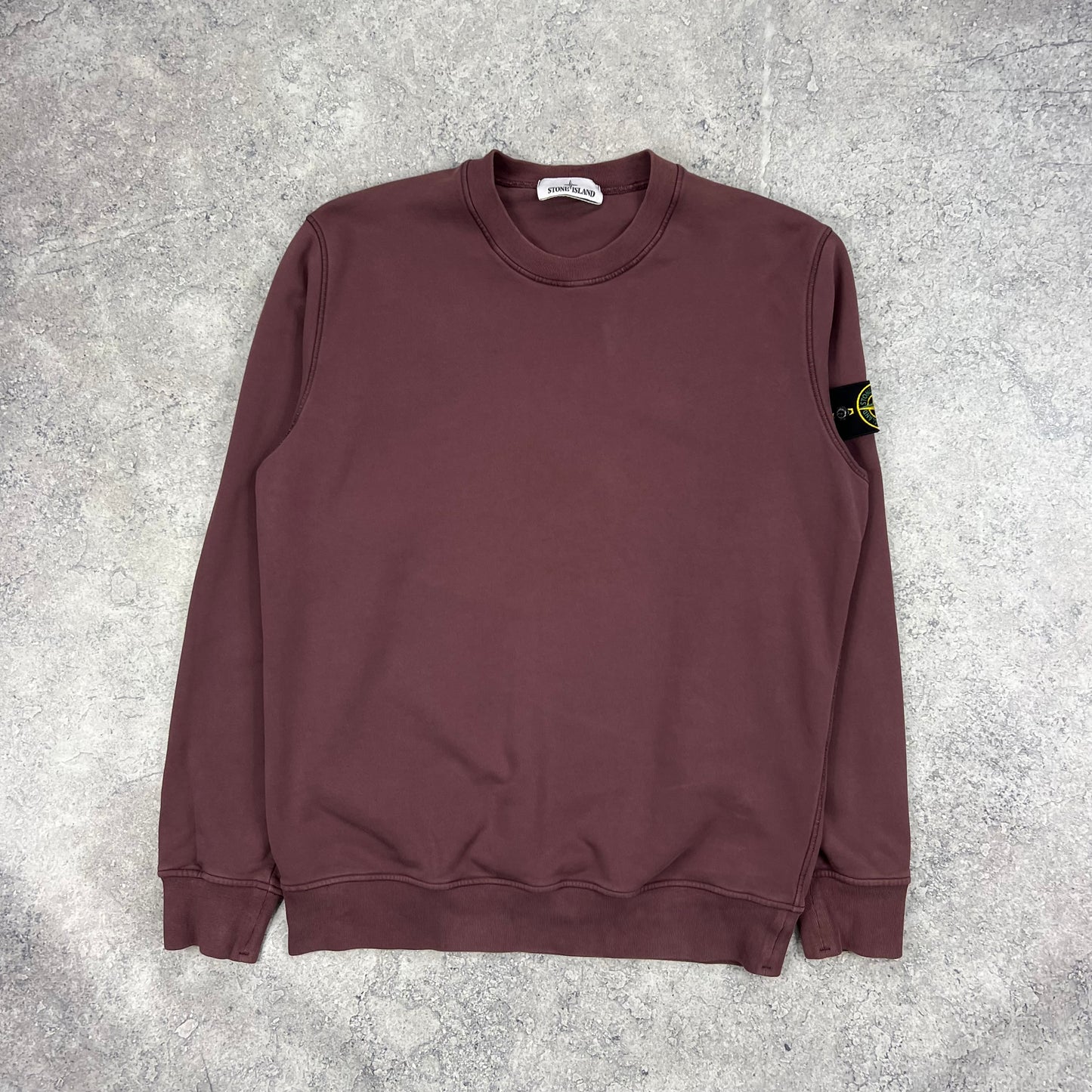 Stone Island Burgundy Wine Sweatshirt XL 23.5”