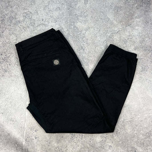 Stone Island Black Patch Cargo Trousers W40”