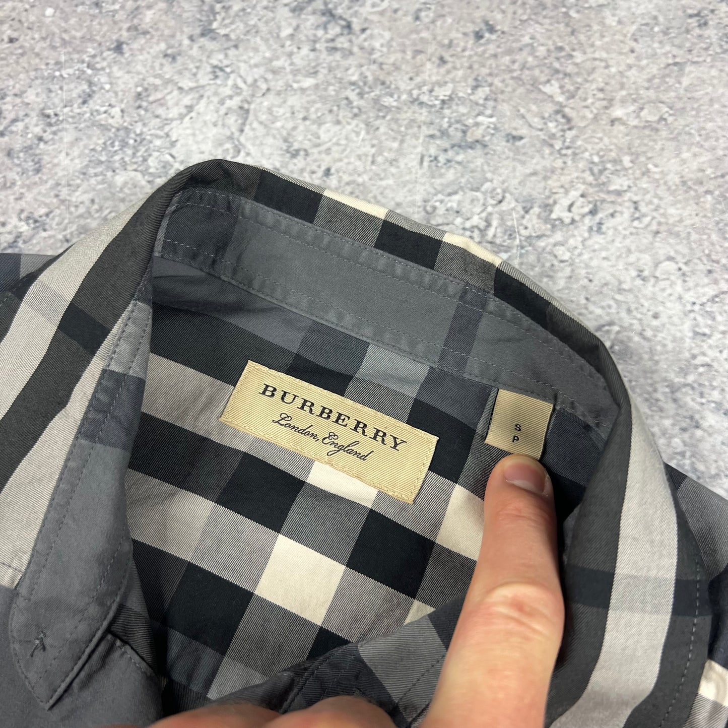 Burberry Grey L/S Shirt Small 20.25”