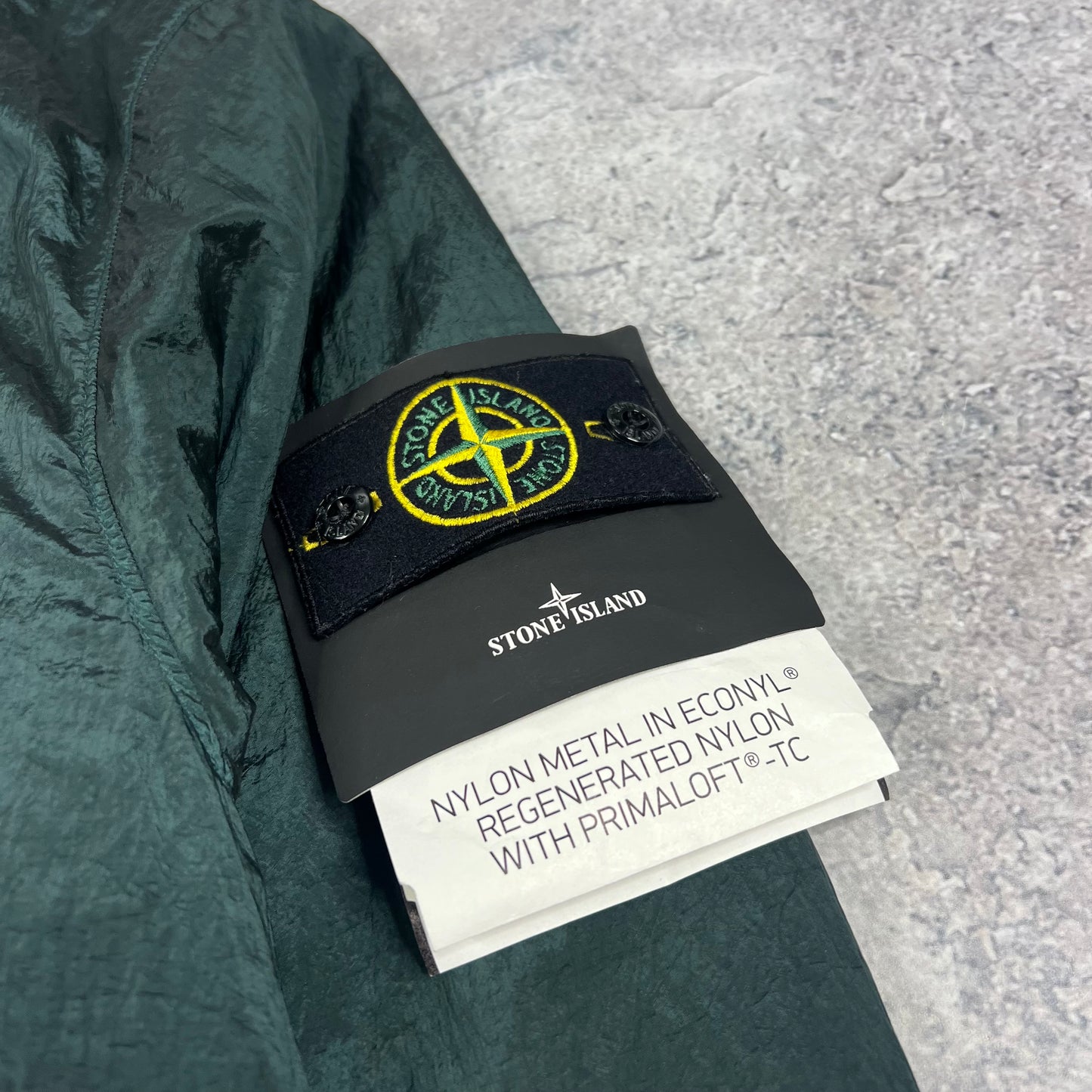 Stone Island Green Nylon Metal Primaloft Jacket Large 24”