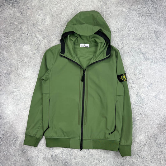 Stone Island Green Softshell Jacket Medium 22”