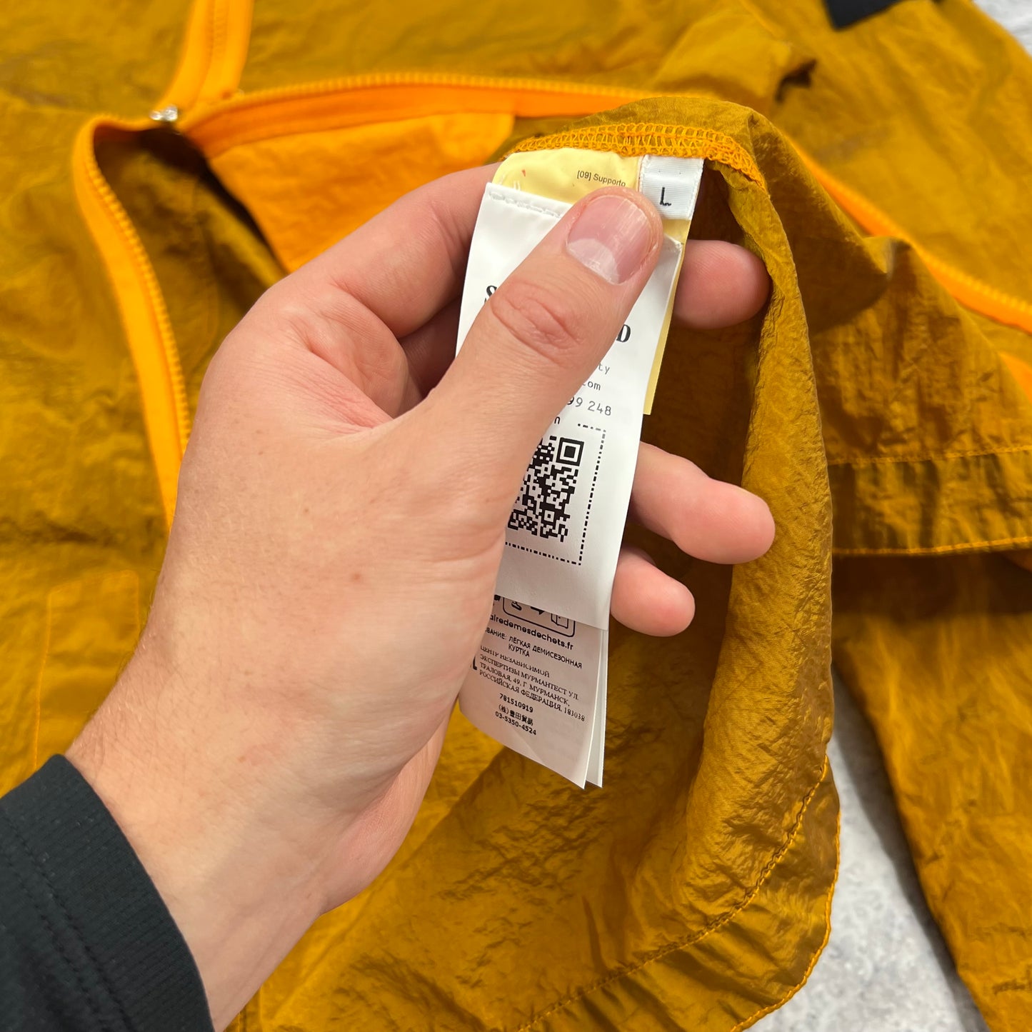 Stone Island Orange Nylon Metal Overshirt Large 23” BNWT