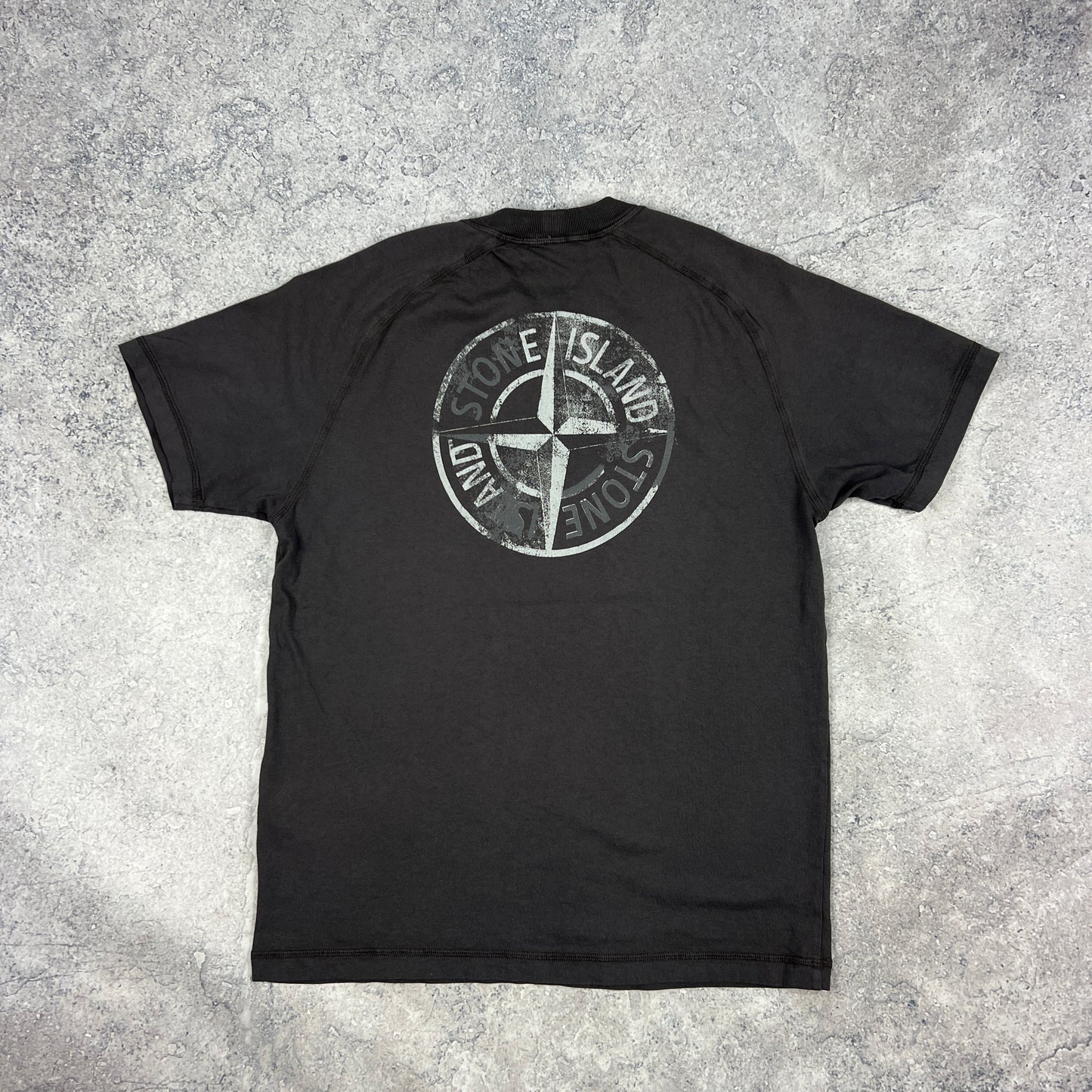 Stone Island Dark Grey Camo Compass T-Shirt Medium 20”