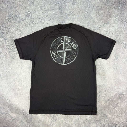 Stone Island Dark Grey Camo Compass T-Shirt Medium 20”