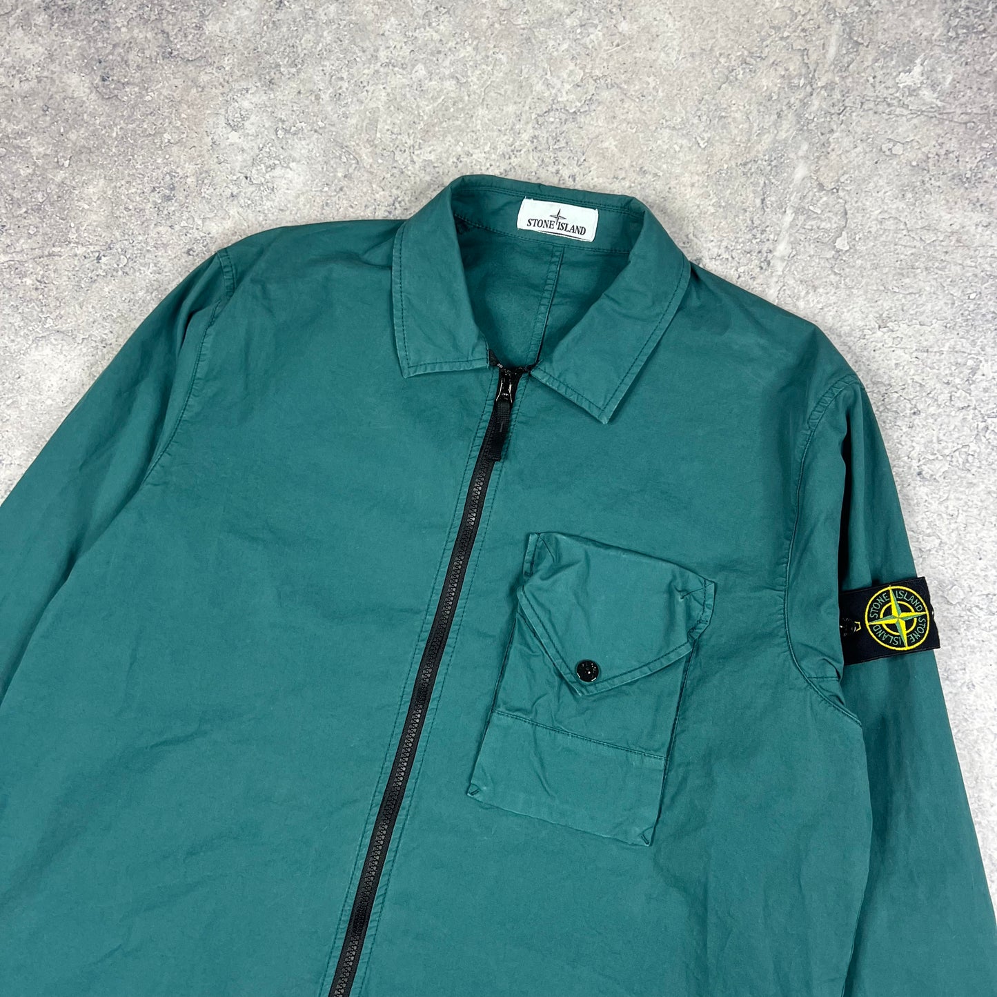 Stone Island Petrol Green Overshirt XXL 25”