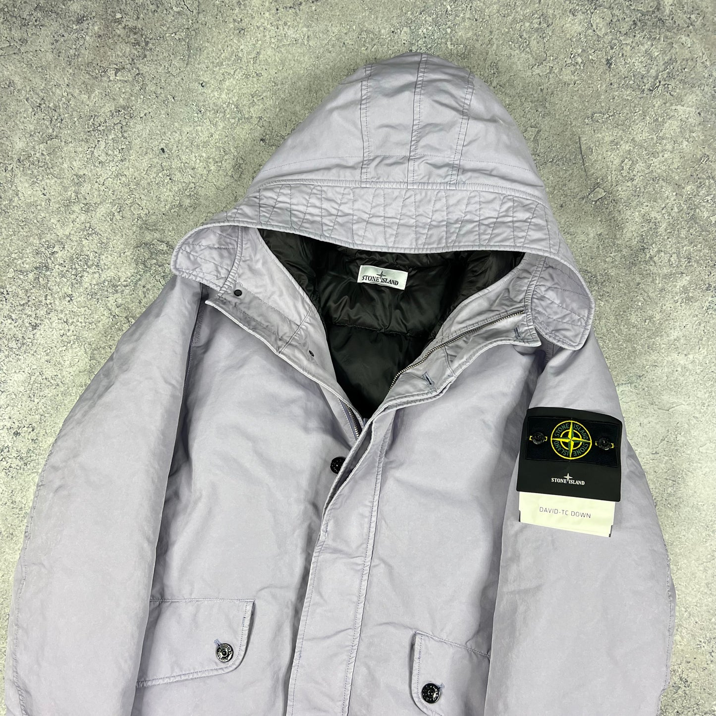 Stone Island Lilac David Down TC Jacket Large 24.5”