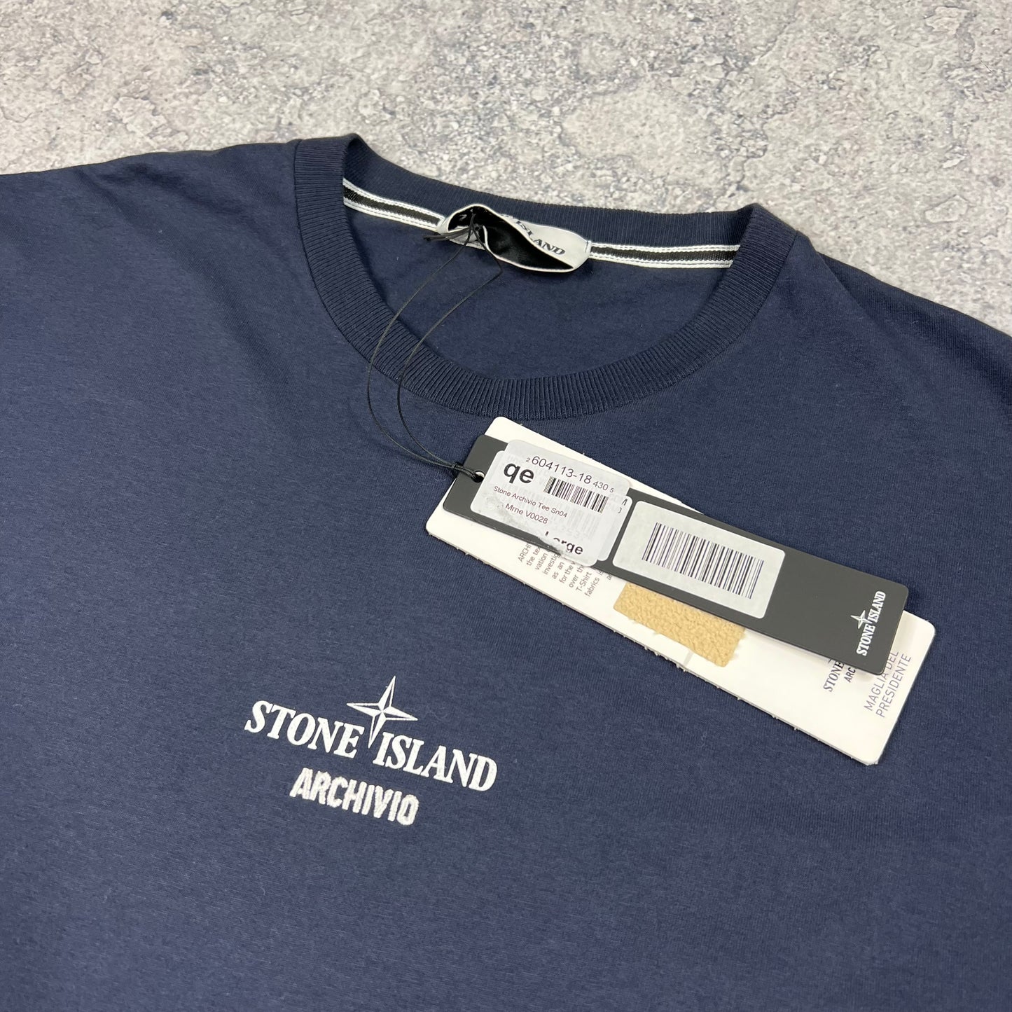 Stone Island Navy Archivio T-Shirt Large 21” BNWT