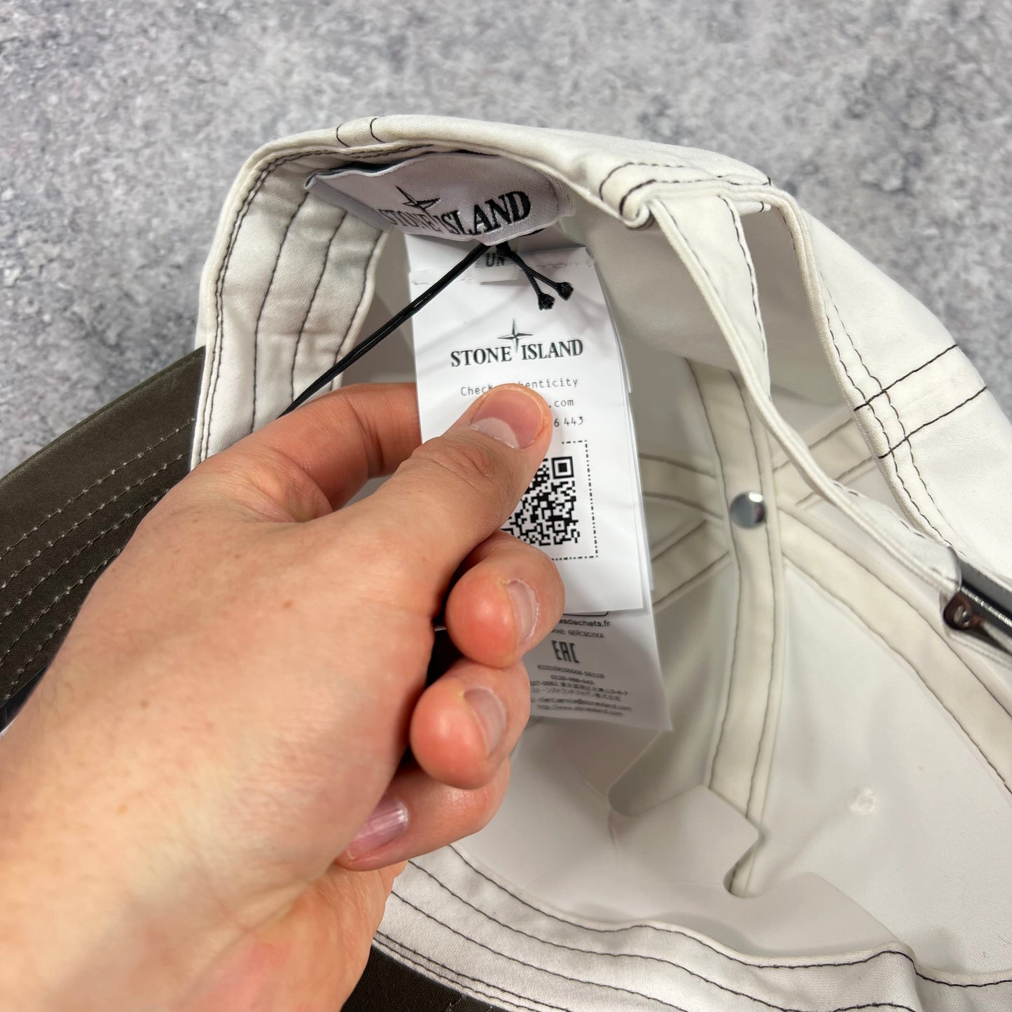 Stone Island Khaki/White Cap BNWT