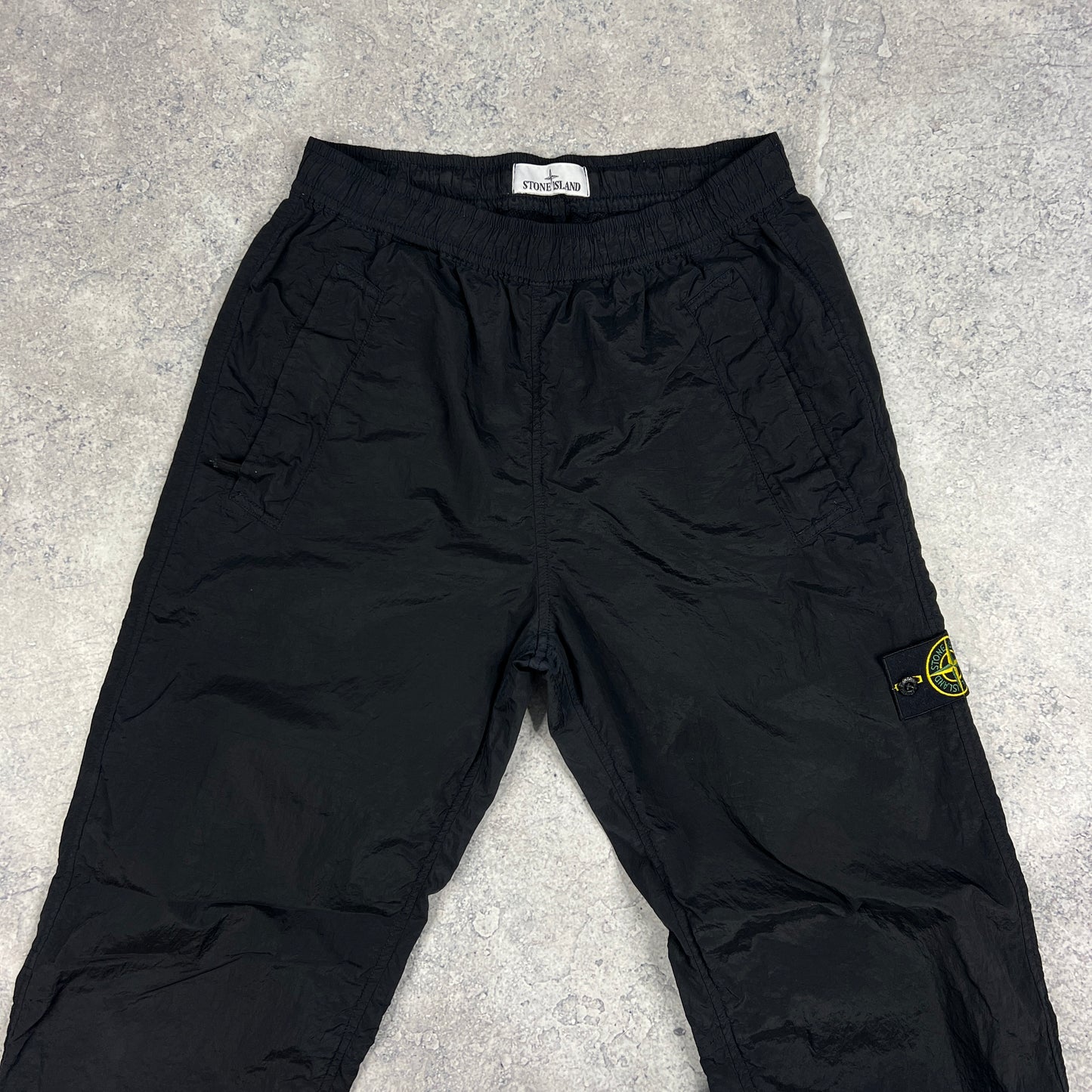 Stone Island Navy Nylon Metal Cargo Trousers W30”