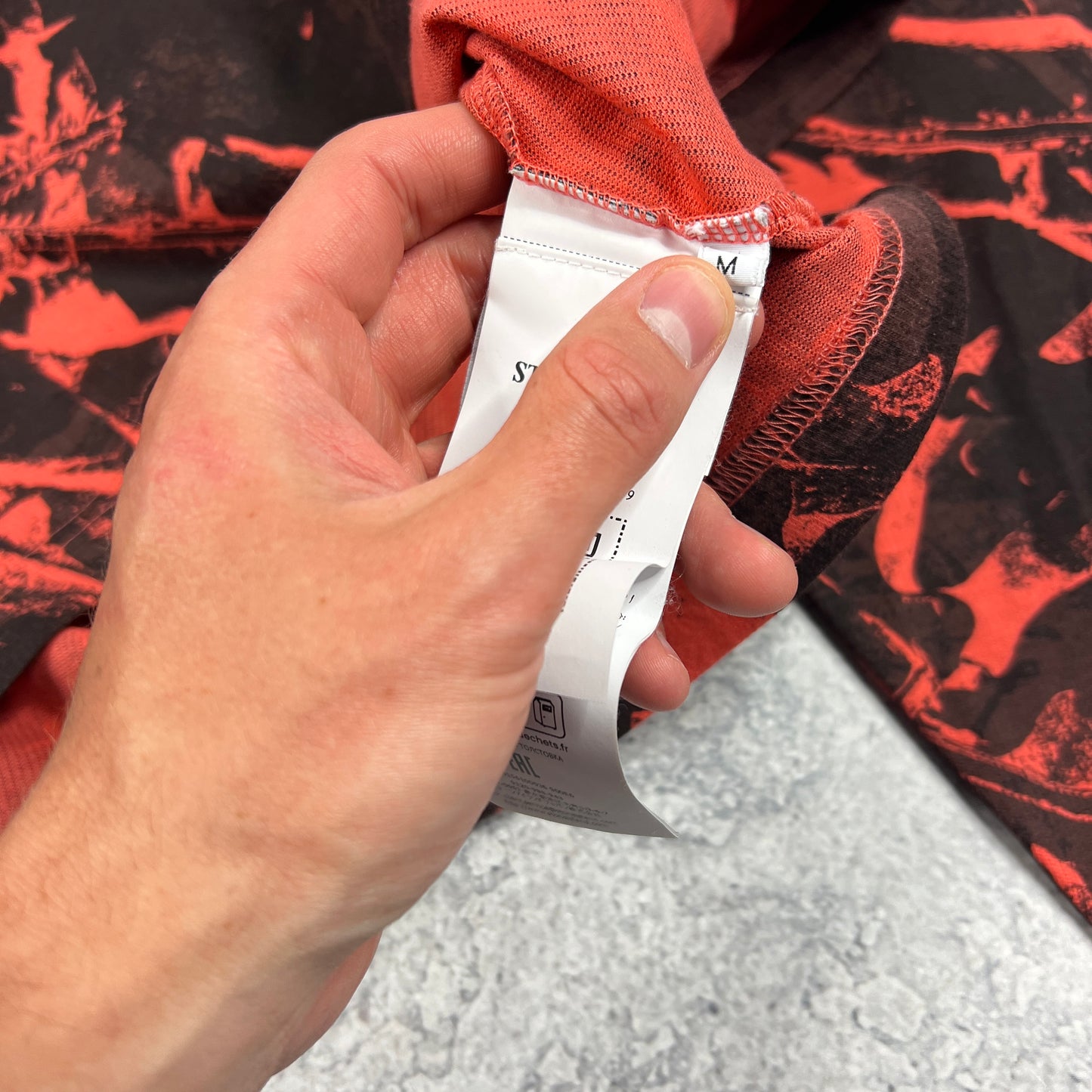 Stone Island Red Scan Camo Sweatshirt Medium 24”