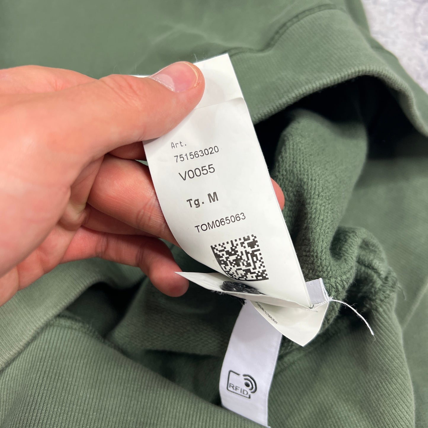 Stone Island Green Sweatshirt Medium 23”