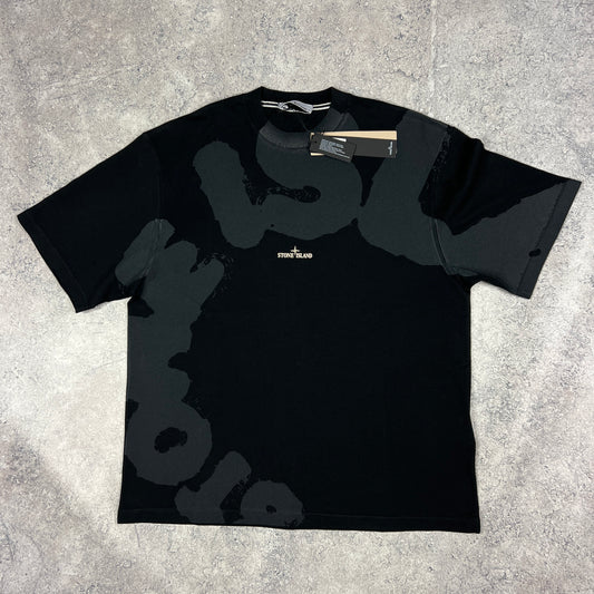 Stone Island Black Whirlwind T-Shirt Large 23.5” BNWT