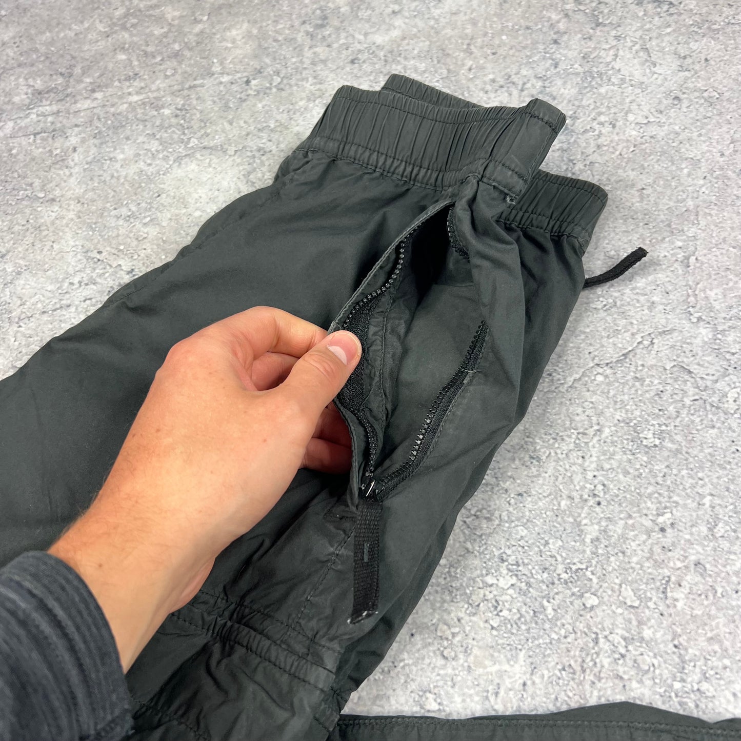 Stone Island Grey Cuffed Cargo Trousers W28”