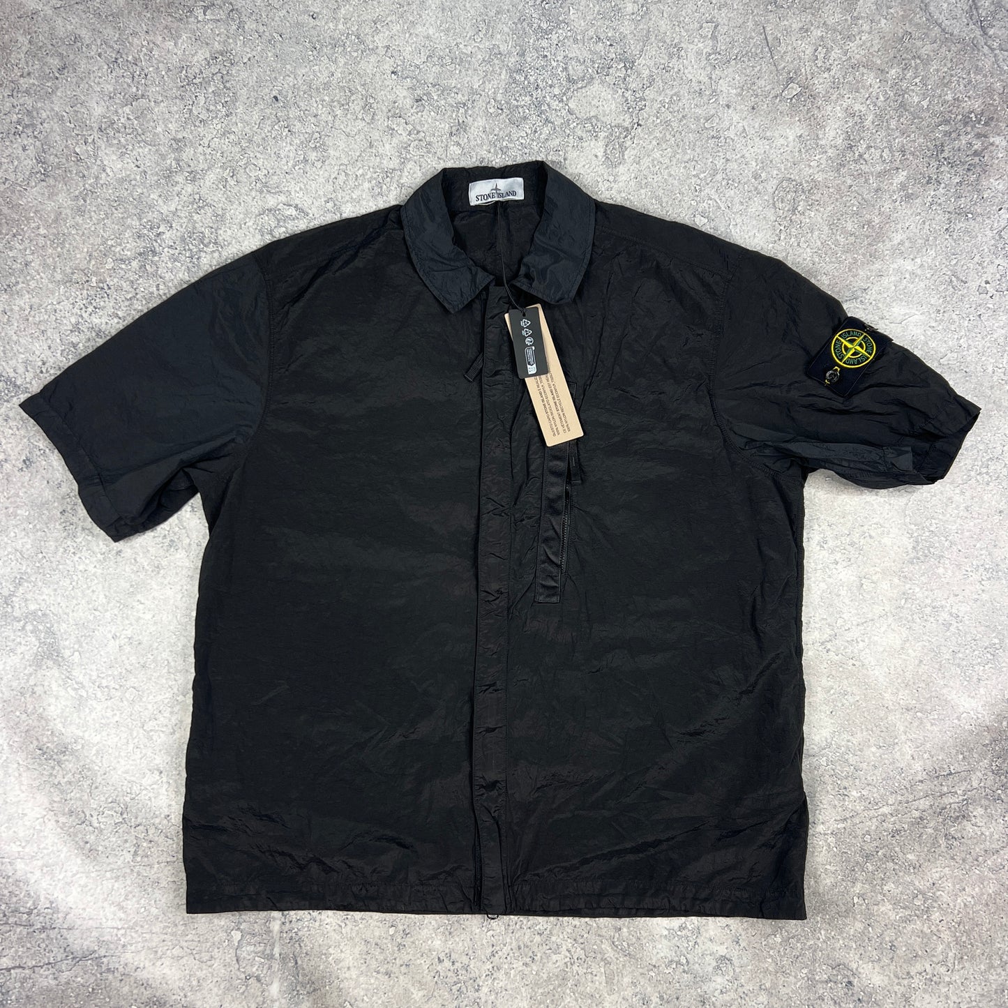 Stone Island Black Nylon Metal Shirt BNWT