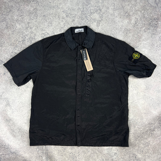 Stone Island Black Nylon Metal Shirt BNWT