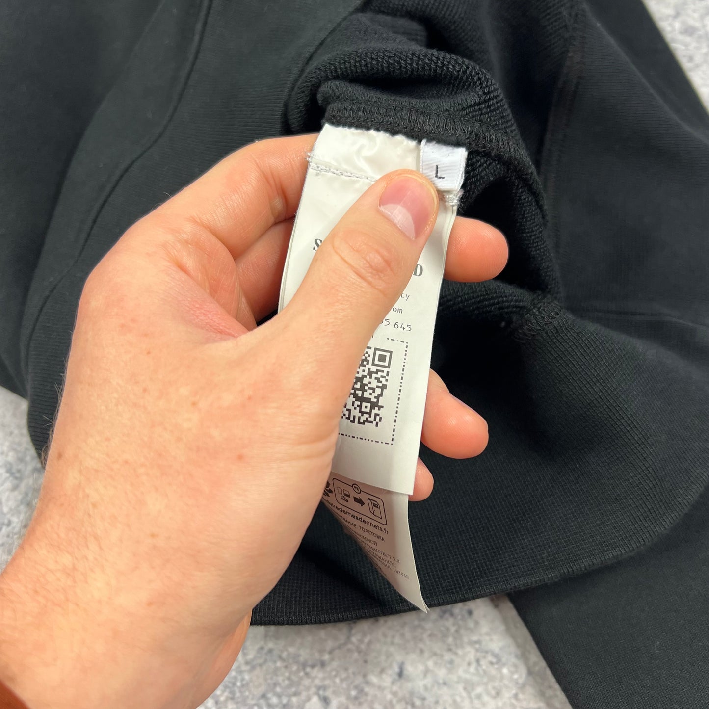 Stone Island Black Quarter Zip Sweatshirt Large 23” BNWT