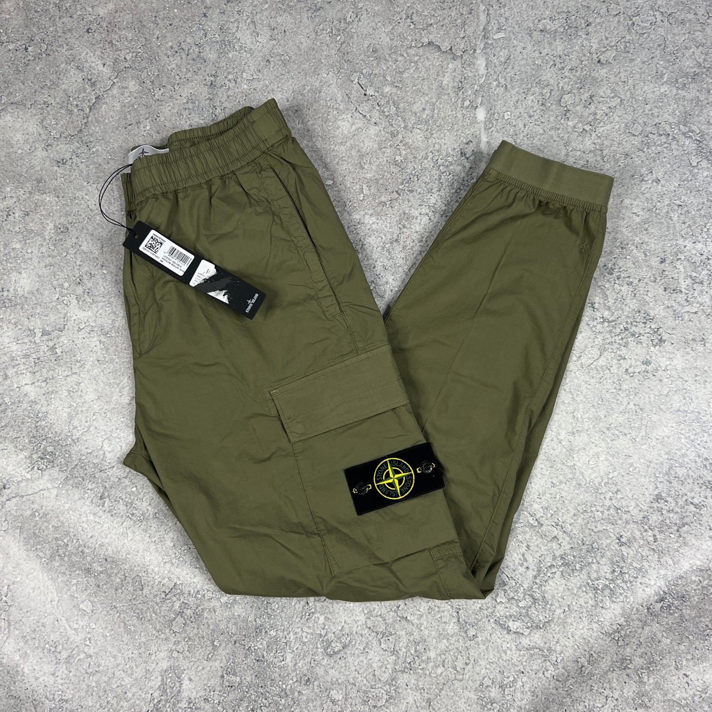 Stone Island Khaki Cuffed Cargo Trousers W30” BNWT