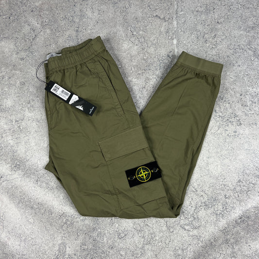 Stone Island Khaki Cuffed Cargo Trousers W30” BNWT