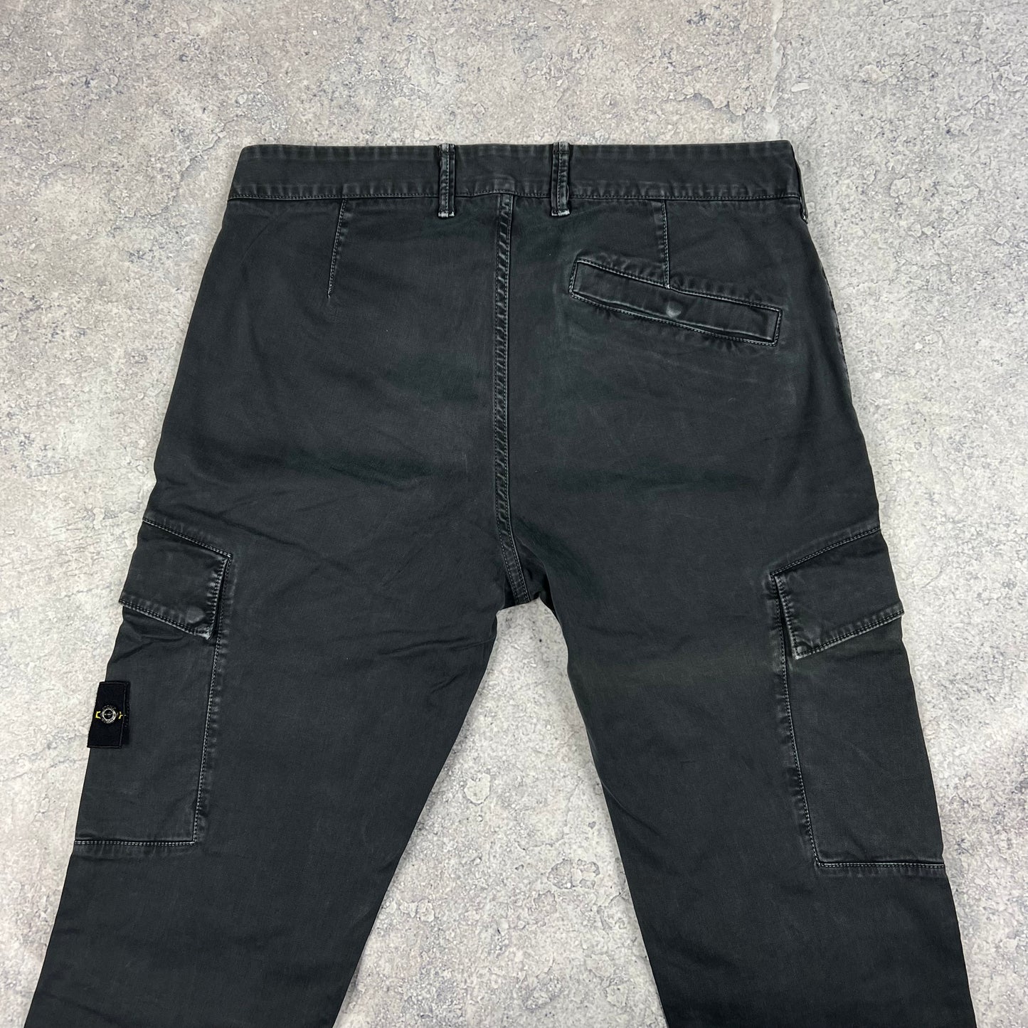 Stone Island Dark Grey Skinny Cargo Trousers W32”