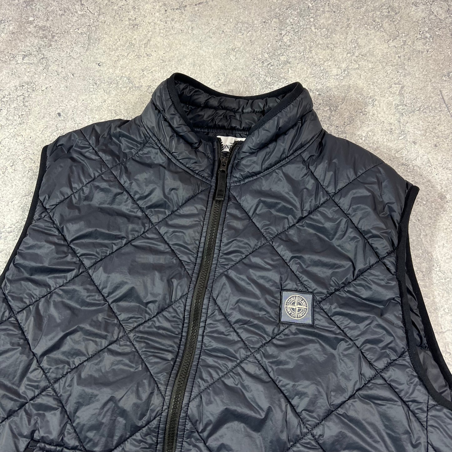 Stone Island Navy Micro Yarn Gilet 3XL 25”