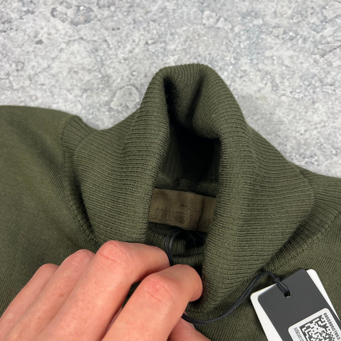 Stone Island Khaki Ghost Turtleneck Knit Jumper XL 23.5” BNWT