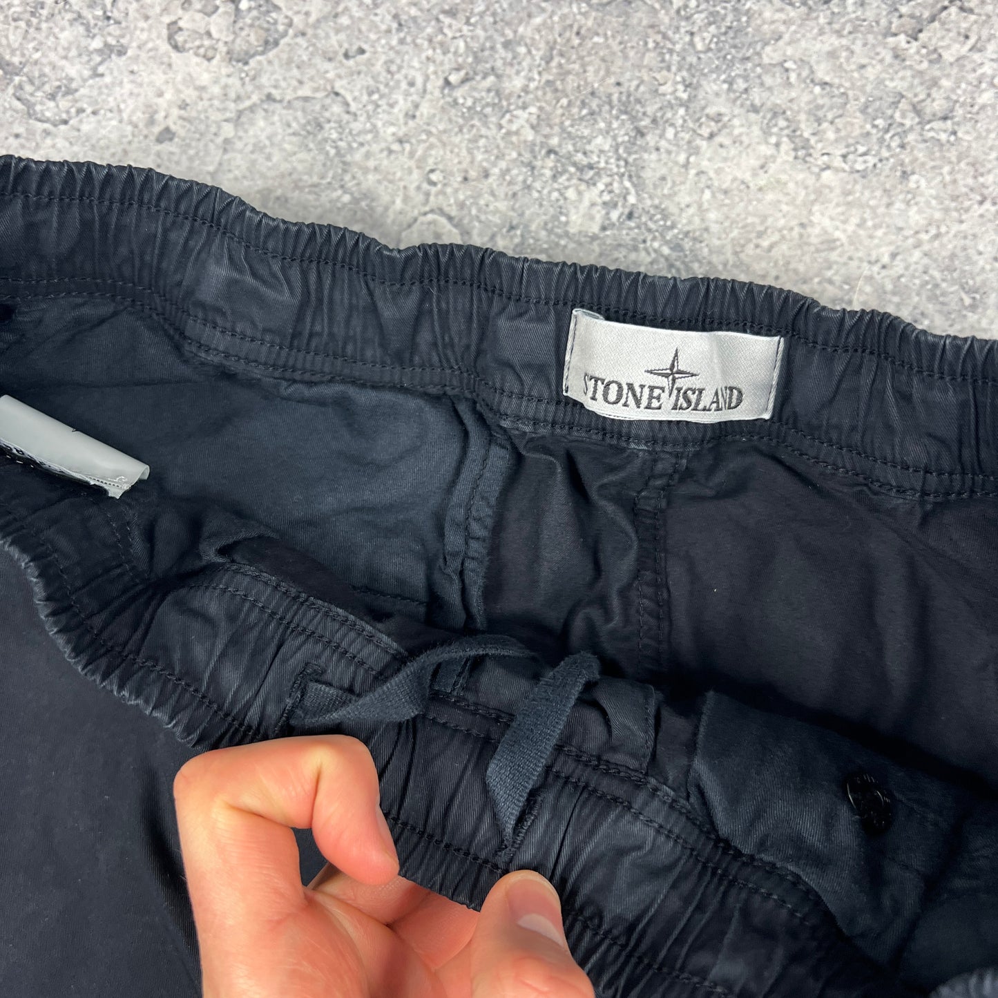 Stone Island Navy Cuffed Cargo Trousers W30”