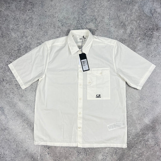 CP Company White Short Sleeved Shirt Large 23” BNWT