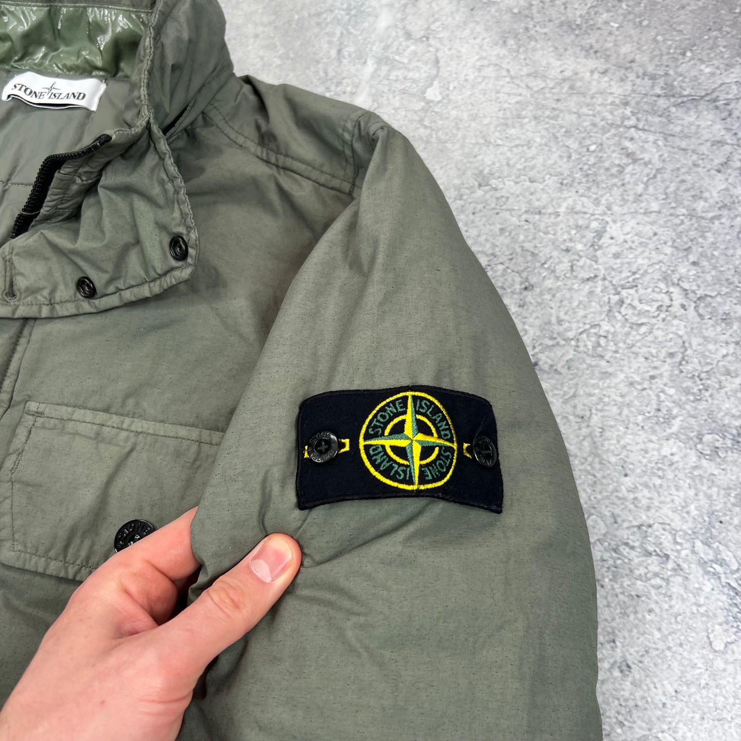 Stone Island Khaki Naslan Primaloft Jacket Medium 22.75”